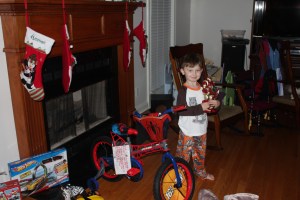Santa was good to Carter!